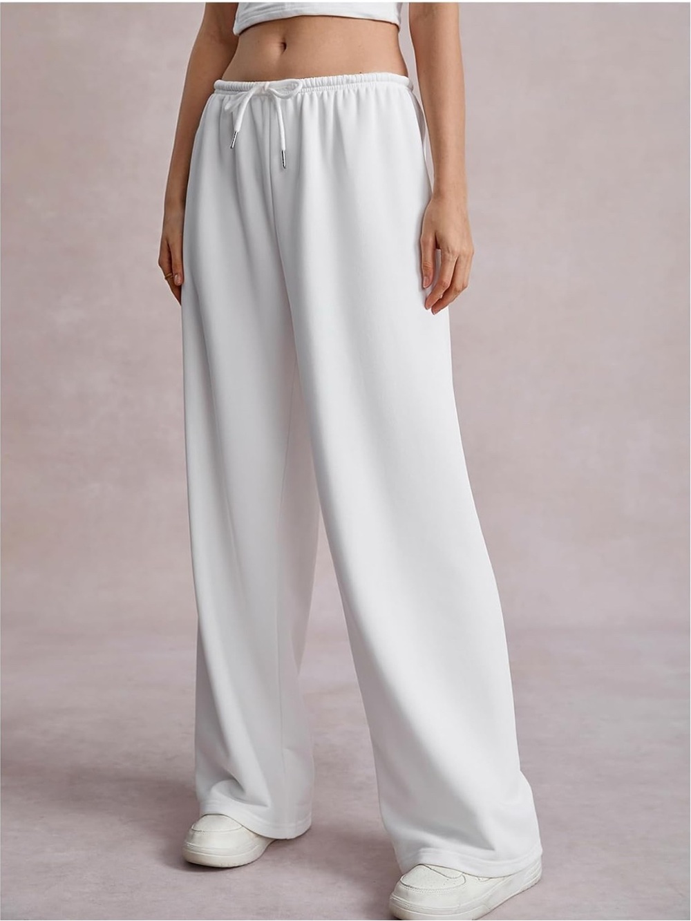 White  Drawstring Pants size small NWT